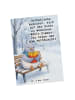 Mr. & Mrs. Panda Postkarte Taube Winter Pommes Design mit Spruch in Weiß