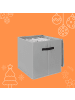 relaxdays Weihnachtskugel-Aufbewahrungsbox in Grau - (B)36,5 x (H)40 x (T)36,5 cm