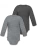 Normani Outdoor Sports 2er Pack Baby Merino Langarmbody Tuai in Grau/Anthrazit