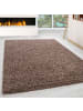 KADIMA DESIGN Teppich Hochflor Unifarben Polypropylen Wohnzimmer Shaggy in Mokka