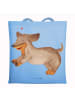 Mr. & Mrs. Panda Schultertasche Hund Dackel ohne Spruch in Sky Blue