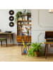 relaxdays Blumenständer in Schwarz/ Dunkelbraun - (B)29 x (H)99 x (T)29 cm
