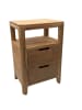 FineBuy Nachttisch in Braun / Akazie / 40x30x60