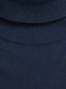 Jack & Jones Dünner Rollkragen Strickpullover Rundhals Basic Sweater JJEEMIL in Dunkelblau