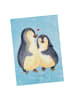 Mr. & Mrs. Panda Spruchkarte Pinguin umarmen ohne Spruch in Eisblau