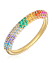 Glanzstücke München Ring aus Sterling Silber mit Zirkonia in gelbgold