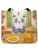 Mr. & Mrs. Panda Einkaufstasche Panda Pommes Gebet Design ohne S... in Weiß
