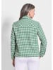 GOLDNER Kurzgröße:  Blazer mit Hahnentrittmuster in grün / weiß / gemustert