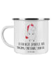Mr. & Mrs. Panda Emaille Tasse Emotionen ausdrücken mit Spruch in Weiß