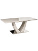 Beliani Ausziehbarer Tisch MERRAN in Beige - (W) 90 x (H) 76 x (L) 160 cm