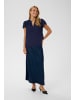 SAINT TROPEZ Kurzarm-Bluse BrittaSZ Gerade Passform in Dark Blue Denim
