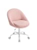 SONGMICS Bürostuhl Lenna in pastellrosa - (B)60 x (H)(80-90) x (T)60 cm