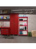 relaxdays Schwerlastregal in Rot - (B)90 x (H)180 x (T)60 cm