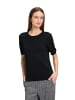 BETTY & CO Feinstrickpullover mit Rundhalsausschnitt in Schwarz