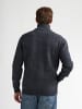 Petrol Industries Melierte Strickjacke aus Baumwolle mit Reißverschluss millford in Blau