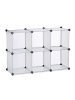 relaxdays Regalsystem in Transparent - (B)96x (H)65 x (T)32 cm