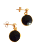 Gemshine Ohrringe Onyx - CANDY in gold coloured