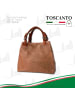 Toscanto Leder Handtasche, Umhängetasche Toscanto Tasche braun ca. 31cm