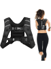 COSTWAY Gewichtsweste Trainingsweste mit Reflexstreifen in Schwarz