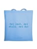 Mr. & Mrs. Panda Jutetasche Spruch Sei du Mutig mit Spruch in Sky Blue