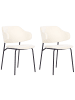 Beliani 2er-Set Esszimmerstuhl KENAI in Beige/Schwarz