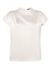 Zero  Satin-Bluse mit Kragen in Eggnog