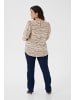 KAFFE curve Langarm-Bluse KCnika in Nomad w. Black Deep graphic