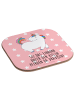 Mr. & Mrs. Panda Untersetzer Glas Einhorn Stolzieren mit Spruch in Rot Pastell