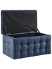Beliani Ottomane MICHIGAN in Blau - (W) 72 x (H) 40 x (L) 42 cm