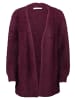 BETTY & CO Strick-Cardigan ohne Verschluss in Dark Aubergine