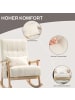 HOMCOM Schaukelstuhl-65L x 90B x 98H cm-Beige