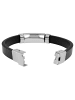 Adeliás Unisex Armband aus Leder 21 cm in schwarz