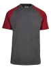 DEF T-Shirts in anthracite/burgundy