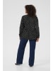 KAFFE curve Langarm-Bluse KCsida Regular fit in Black/ Chalk Dot Print