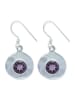 mantraroma 925er Silber - Ohrringe (L) 15 x (B) 32 mm mit Amethyst facettiert