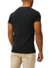 Joe Franks Joe Franks Joe Franks Herren Basic T-Shirt Kurzarm Druckknopf SMALL BUTTON in black