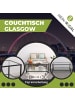 Mein-Regal Couchtisch Glasgow aus Metall mit Glasoberfläche und Ablagefach in Schwarz