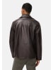 Camel Active Lederjacke mit Steppfutter in Dunkelbraun