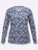 WITT WEIDEN Print-Shirt in jeansblau-ecru-bedruckt