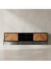 KADIMA DESIGN Lowboard Holz / Eiche-Dekor 163x45x40 cm TV-Kommode mit zwei