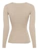 Bruno Banani V-Ausschnitt-Pullover in creme-melange