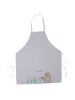 Mr. & Mrs. Panda Schürze Otter Stein ohne Spruch in Grau Pastell