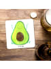 Mr. & Mrs. Panda Untersetzer Avocado Glücklich ohne Spruch in Weiß