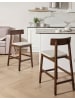 Beliani 2er-Set Barhocker ISANTI in Braun/Beige