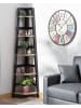 Beliani Bücherregal BEXLEY in Schwarz/Braun - (W) 44 x (H) 163 x (L) 31 cm