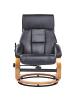 Beliani Massagestuhl FORCE in Schwarz/Braun - (W) 55 x (H) 100 x (L) 80 cm