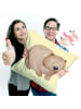 Mr. & Mrs. Panda 40x40 Kissen Wombat ohne Spruch in Gelb Pastell