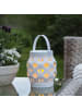 STAR Trading LED Outdoor-Laterne ,Flame Lantern, Batterie und Timer, weiß, 16cm, Ø