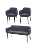 MCW Esszimmer-Set L13 2er-Set Stuhl+Sitzbank, Anthrazit