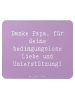 Mr. & Mrs. Panda Mouse Pad Spruch Danke Papa mit Spruch in Lavendeltraum